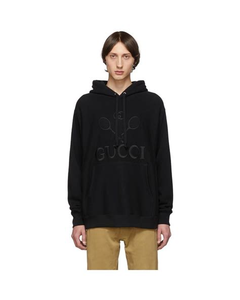 gucci italy tennis sweatshirt mens|Gucci hoodie jacket men's.